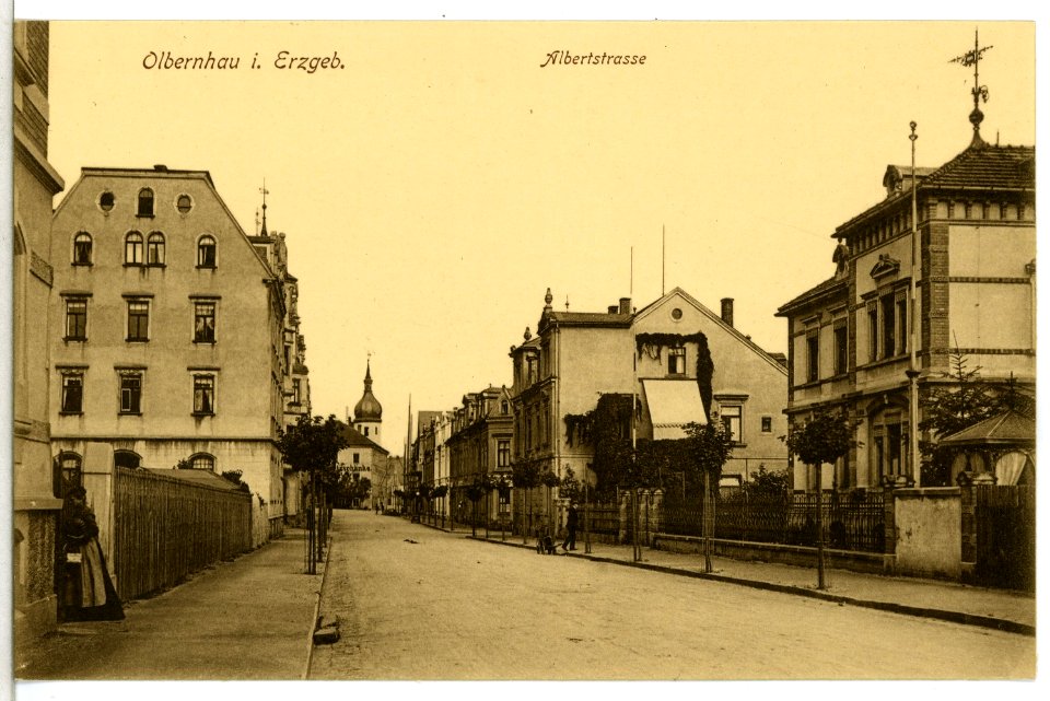 13354-Olbernhau-1911-Albertstraße-Brück & Sohn Kunstverlag