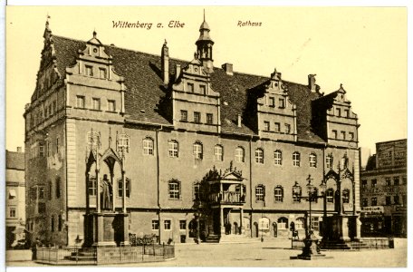 12921-Wittenberg-1911-Rathaus-Brück & Sohn Kunstverlag