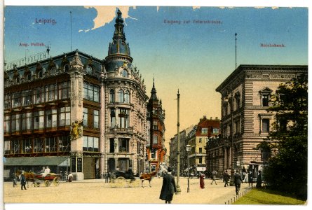 13413-Leipzig-1911-Eingang zur Petersstraße-Brück & Sohn Kunstverlag