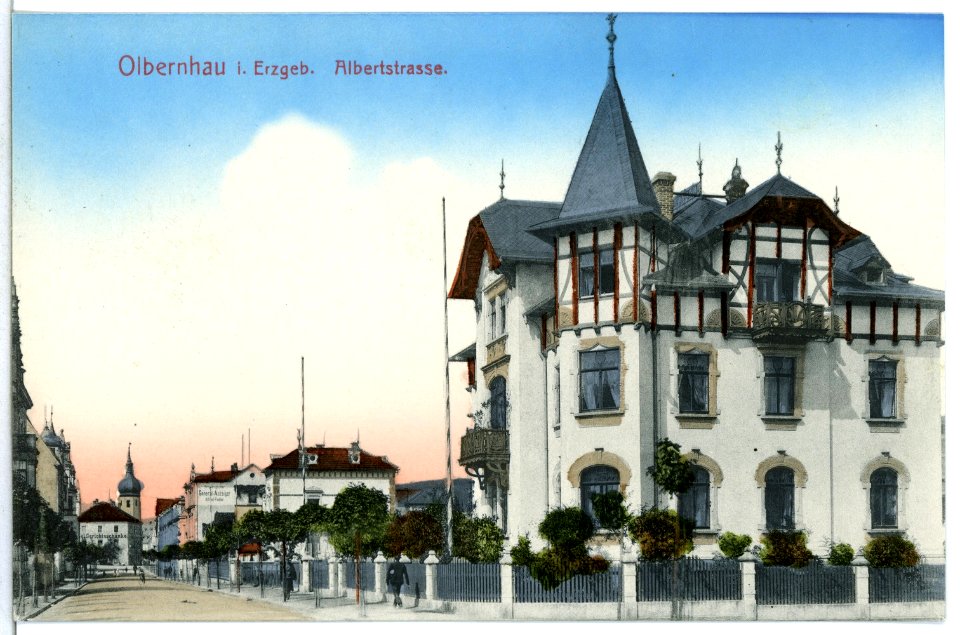 13355-Olbernhau-1911-Albertstraße-Brück & Sohn Kunstverlag