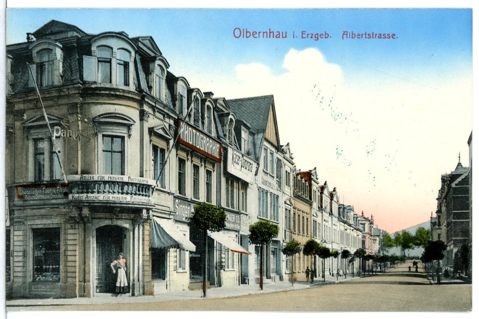 13358-Olbernhau-1911-Albertstraße-Brück & Sohn Kunstverlag