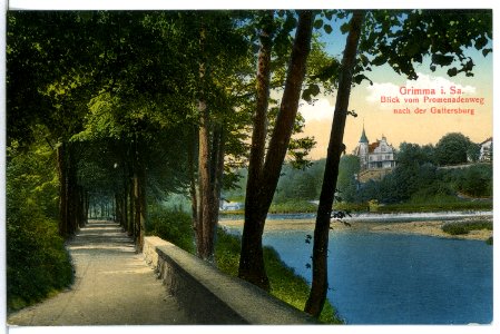 15178-Grimma-1912-Promenadenweg und Gattersburg-Brück & Sohn Kunstverlag photo