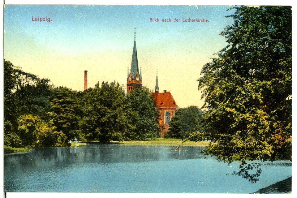 13420-Leipzig-1911-Blick auf die Lutherkirche-Brück & Sohn Kunstverlag