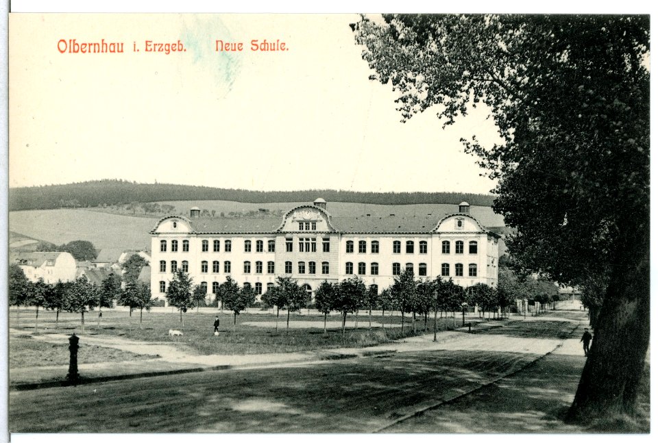 13309-Olbernhau-1911-Neue Schule-Brück & Sohn Kunstverlag
