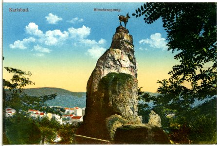 15440-Karlsbad-1913-Hirschensprung-Brück & Sohn Kunstverlag