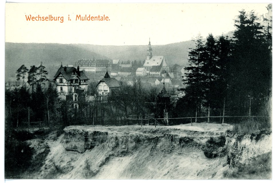 15462-Wechselburg-1913-Blick auf Wechselburg-Brück & Sohn Kunstverlag