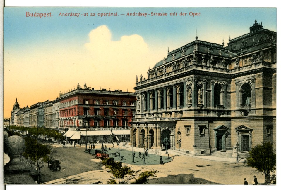13278-Budapest-1911-Andrassy Straße mit der Oper-Brück & Sohn Kunstverlag
