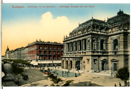 13278-Budapest-1911-Andrassy Straße mit der Oper-Brück & Sohn Kunstverlag