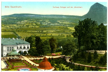 15213-Bilin-1912-Sauerbrunn - Kurhaus, Anlagen und der "Borschen"-Brück & Sohn Kunstverlag