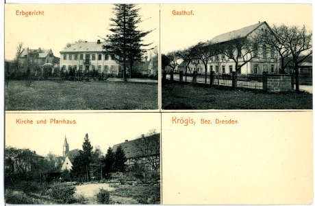 15537-Krögis-1913-verschiedene Ortsansichten-Brück & Sohn Kunstverlag