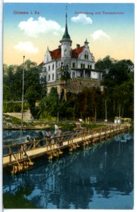 15179-Grimma-1912-Gattersburg und Tonnenbrücke-Brück & Sohn Kunstverlag
