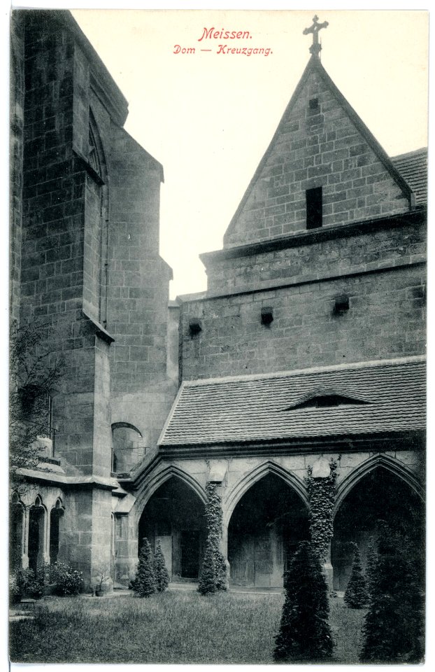 15539-Meißen-1913-Dom - Kreuzgang-Brück & Sohn Kunstverlag