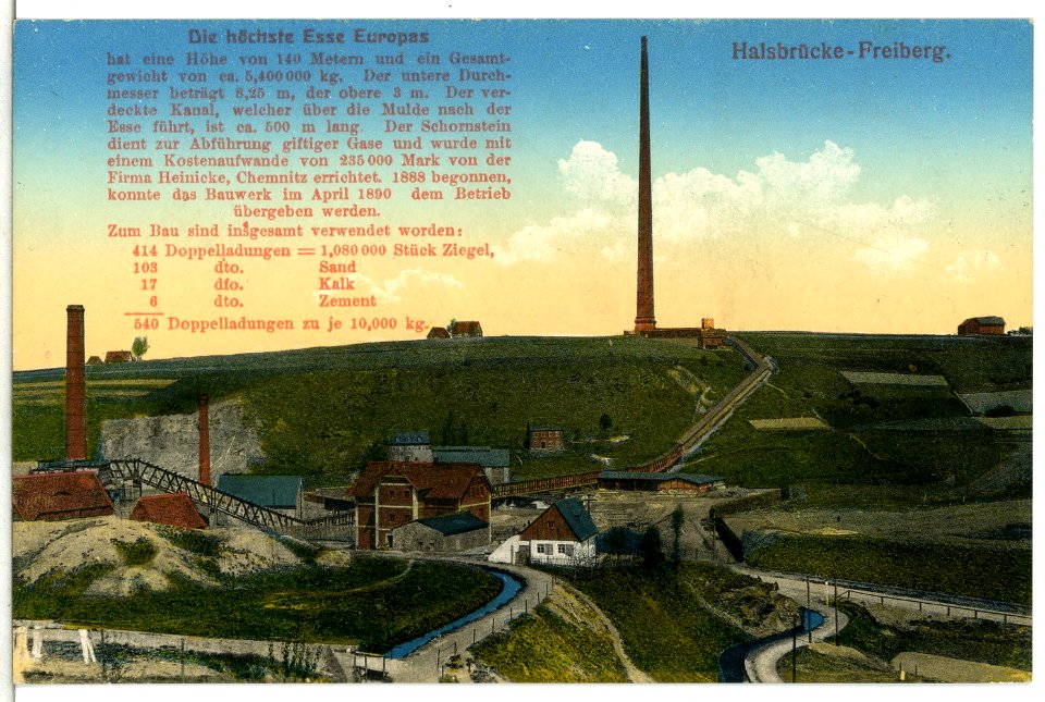 15326-Freiberg-1913-Halsbrücker Esse-Brück & Sohn Kunstverlag