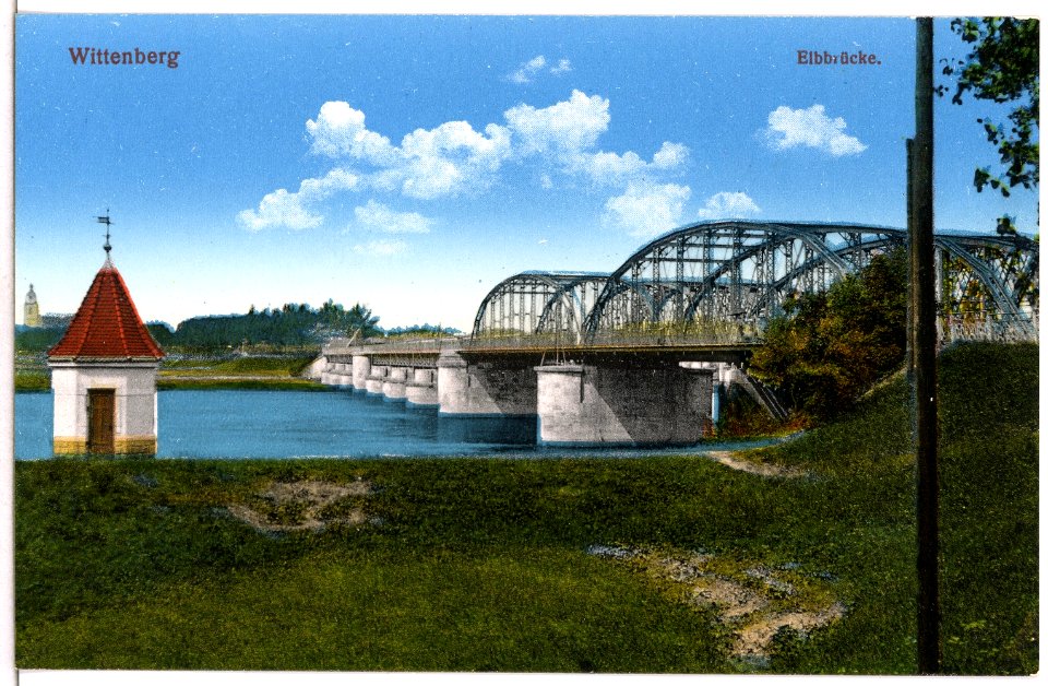 15163-Wittenberg-1912-Elbbrücke-Brück & Sohn Kunstverlag