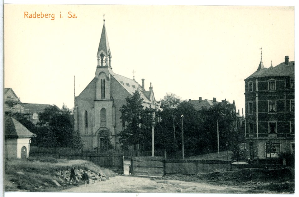15228-Radeberg-1912-Katholische Kirche-Brück & Sohn Kunstverlag