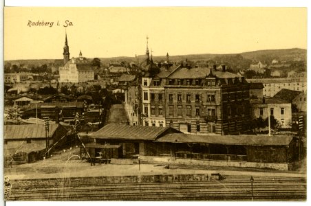 15227-Radeberg-1912-Blick auf Radeberg-Brück & Sohn Kunstverlag