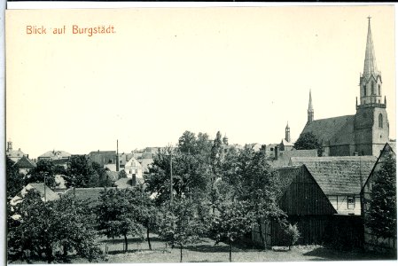 15006-Burgstädt-1912-Blick auf Burgstädt mit Kirche-Brück & Sohn Kunstverlag