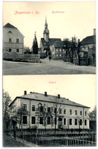 15641-Ziegenhain-1913-Schule und Dorfstraße-Brück & Sohn Kunstverlag