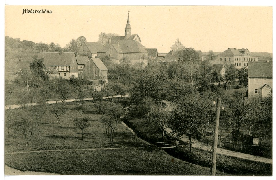 15686-Niederschöna-1913-Blick auf Niederschöna-Brück & Sohn Kunstverlag