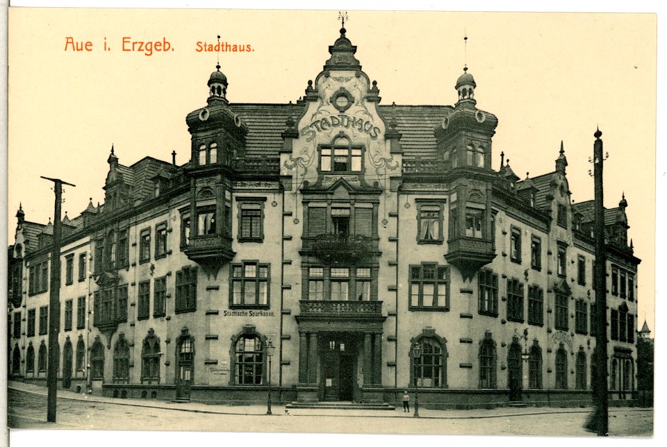 15383-Aue-1913-Stadthaus-Brück & Sohn Kunstverlag