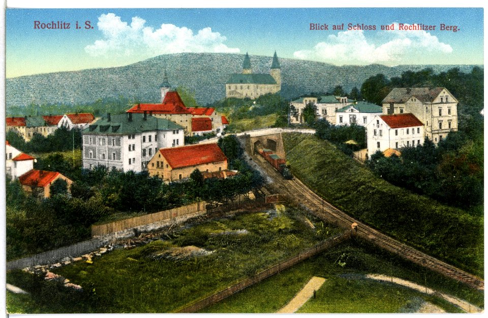 15378-Rochlitz-1913-Blick auf Schloß und Rochlitzer Berg-Brück & Sohn Kunstverlag
