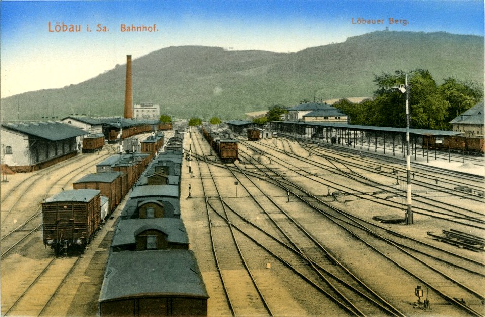 15256-Löbau-1912-Bahnhof-Brück & Sohn Kunstverlag
