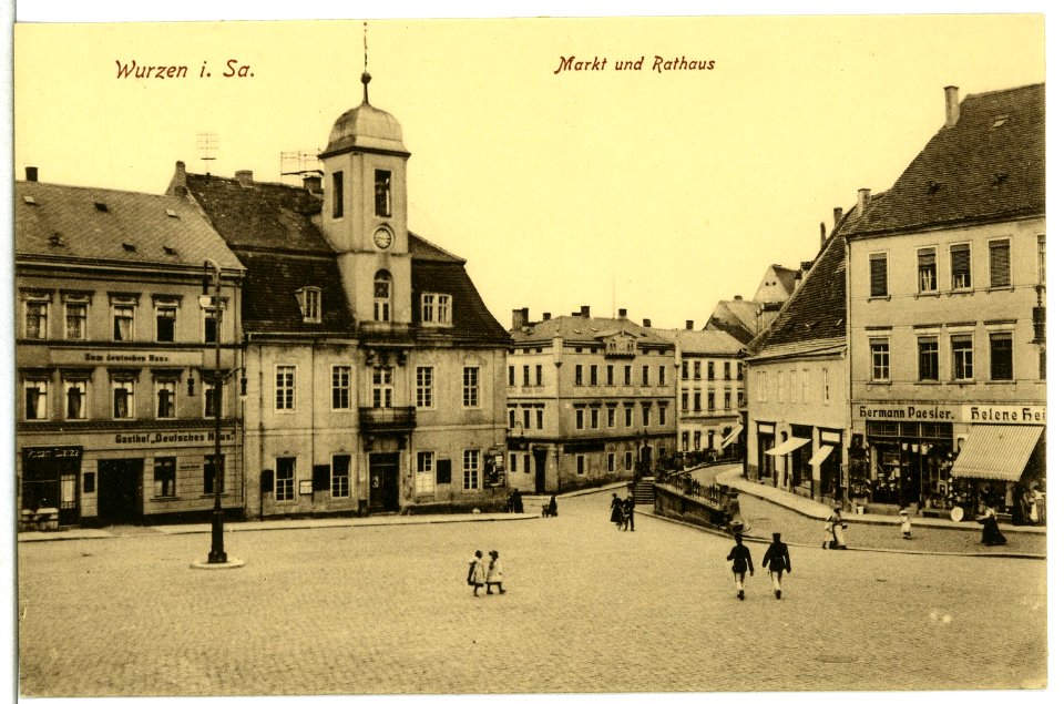 15087-Wurzen-1912-Markt mit Rathaus-Brück & Sohn Kunstverlag