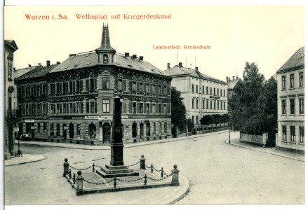 15086-Wurzen-1912-Wettinplatz mit Kriegerdenkmal-Brück & Sohn Kunstverlag