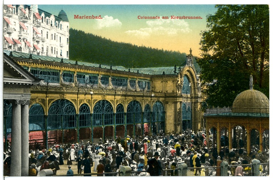 15290-Marienbad-1912-Colonade am Kreuzbrunnen-Brück & Sohn Kunstverlag