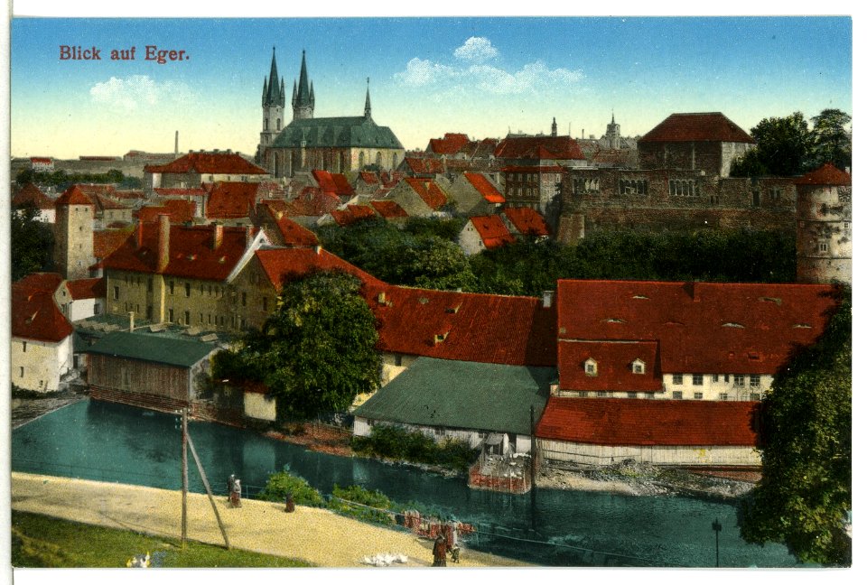 13388-Eger-1911-Blick auf Eger-Brück & Sohn Kunstverlag