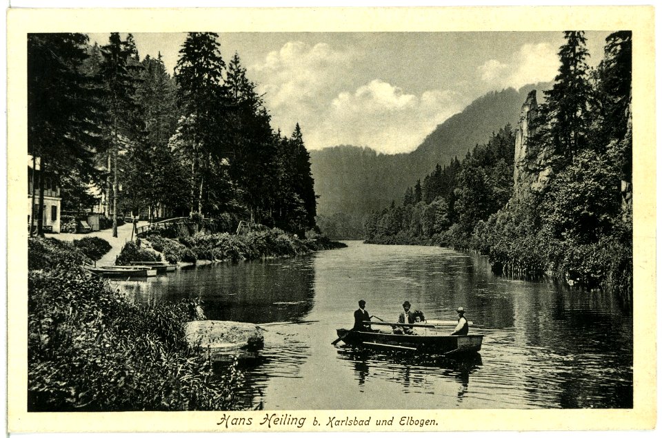 15451-Karlsbad-1913-Hans Heiling mit Ruderkahn-Brück & Sohn Kunstverlag