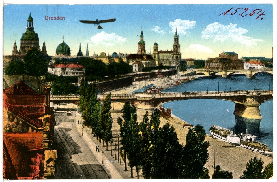 15254-Dresden-1912-Blick auf Dresden- Altstadt-Brück & Sohn Kunstverlag