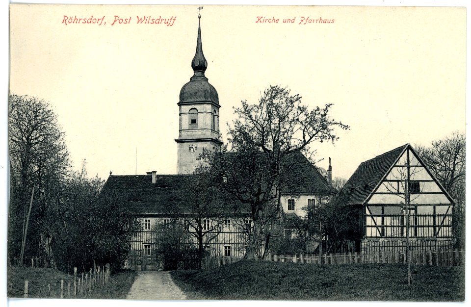 15658-Röhrsdorf-1913-Kirche und Pfarre-Brück & Sohn Kunstverlag