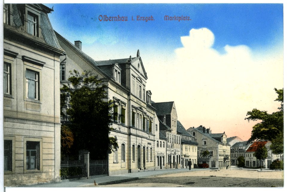13311-Olbernhau-1911-Marktplatz-Brück & Sohn Kunstverlag