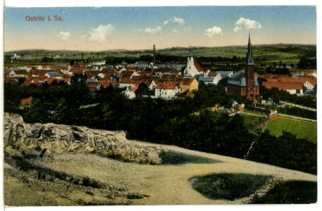 15192-Ostritz-1912-Blick auf Ostritz-Brück & Sohn Kunstverlag