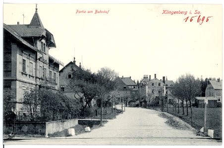 15695-Klingenberg-1913-Partie am Bahnhof-Brück & Sohn Kunstverlag