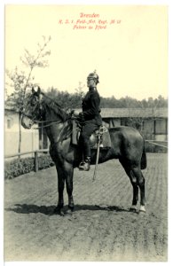 15712-Dresden-1913-1. Königlich Sächsisches Feld-Artillerie-Regiment Nr. 12 - Fahrer zu Pferd-Brück & Sohn Kunstverlag