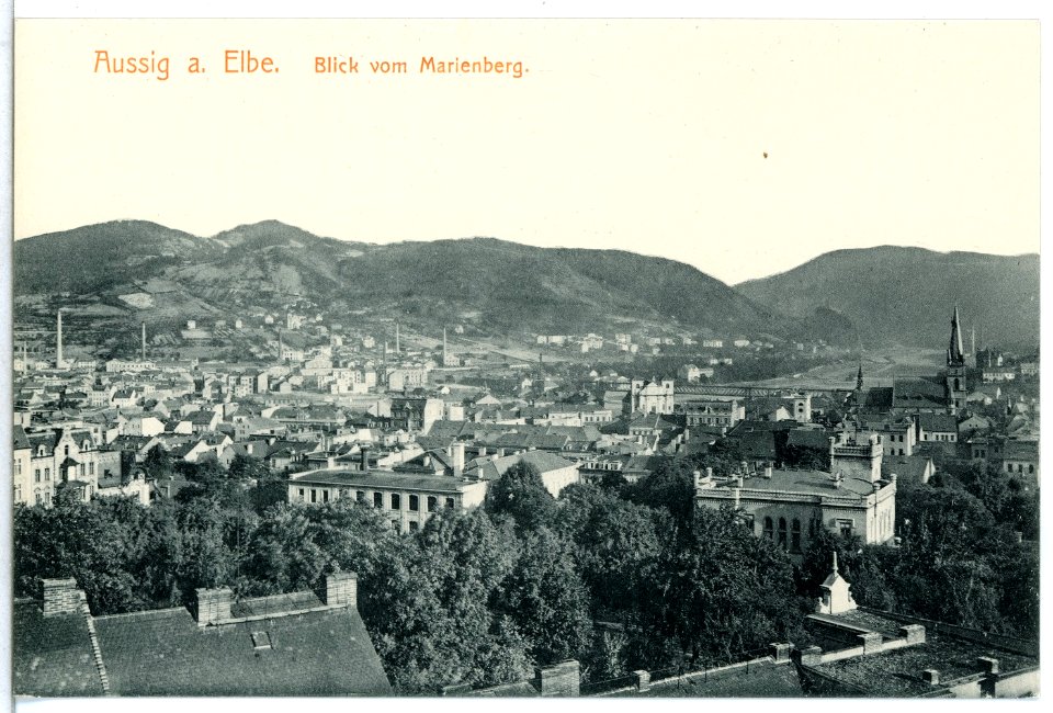 15371-Aussig-1913-Blick vom Marienberg-Brück & Sohn Kunstverlag