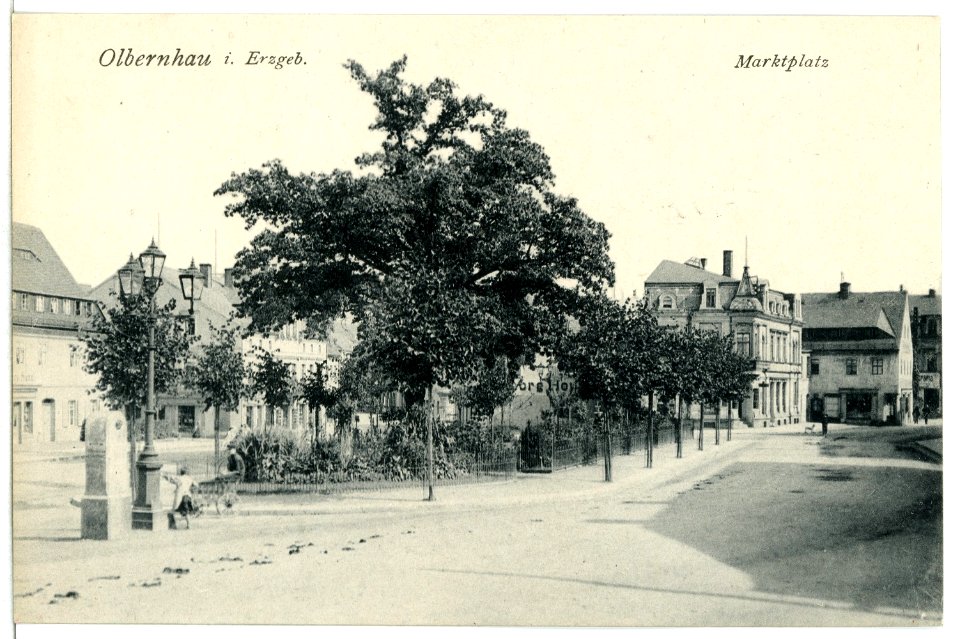 13357-Olbernhau-1911-Marktplatz-Brück & Sohn Kunstverlag