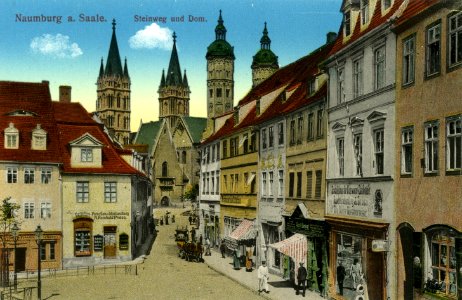 15333-Naumburg-1913-Steinweg und Dom-Brück & Sohn Kunstverlag photo