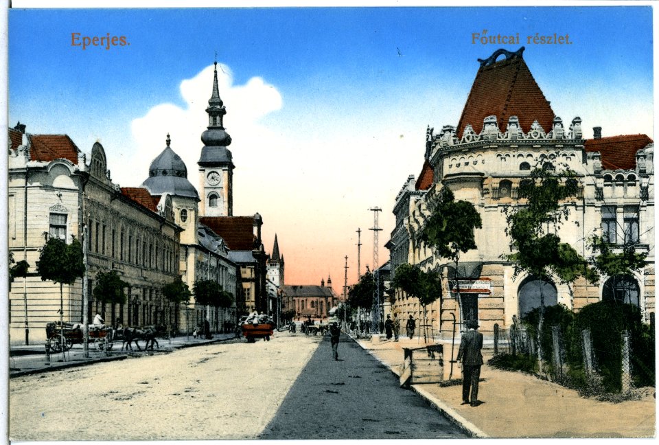 14618-Eperjes-1912-Föutcai reszlet (deutsch- Detail der Hauptstraße)-Brück & Sohn Kunstverlag