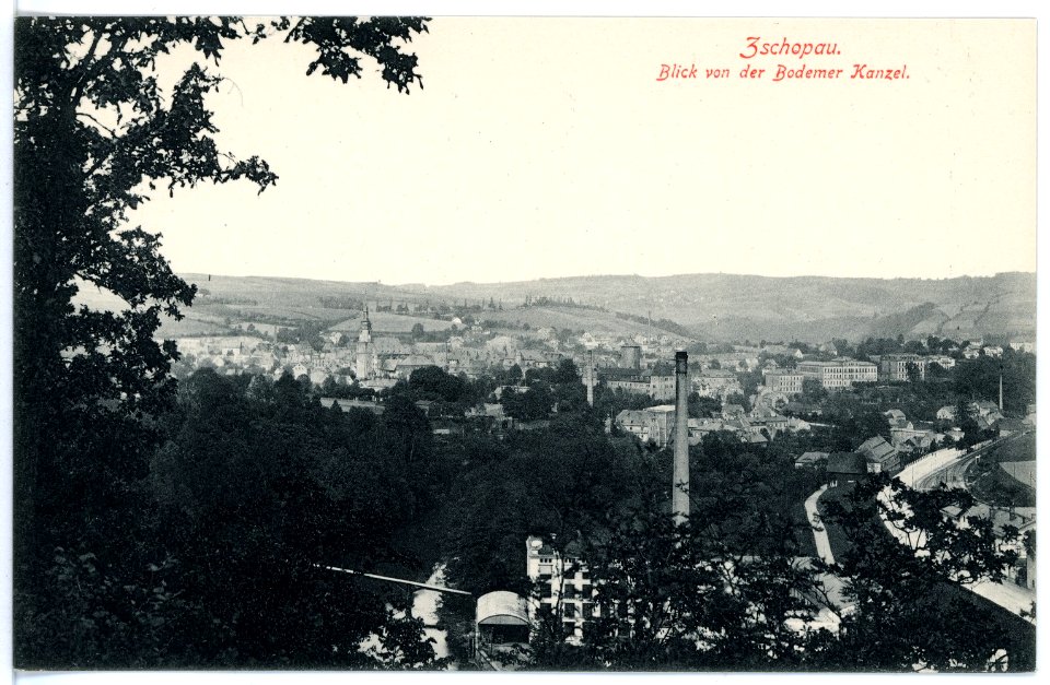 15949-Zschopau-1913-Blick auf Zschopau von der Bodemer Kanzel-Brück & Sohn Kunstverlag