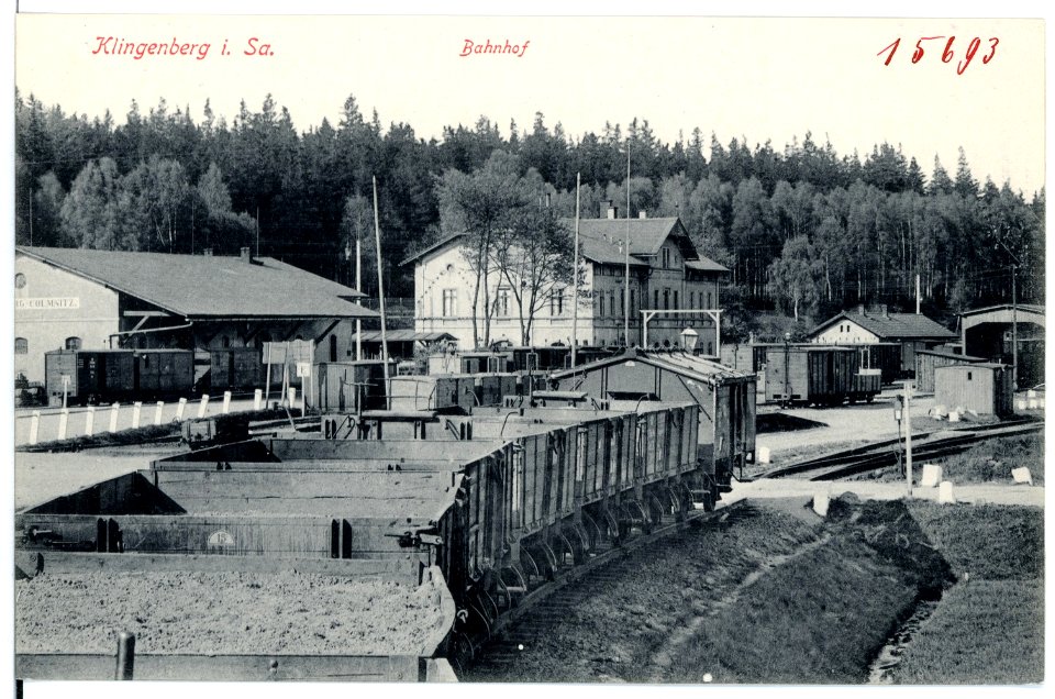 15693-Klingenberg-1913-Bahnhof-Brück & Sohn Kunstverlag