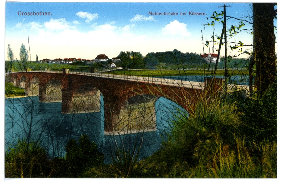 15514-Großbothen-1913-Muldenbrücke bei Kössern-Brück & Sohn Kunstverlag