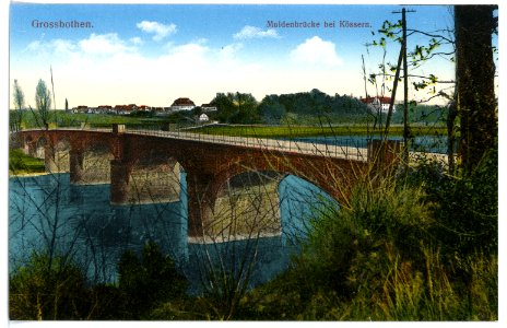 15514-Großbothen-1913-Muldenbrücke bei Kössern-Brück & Sohn Kunstverlag