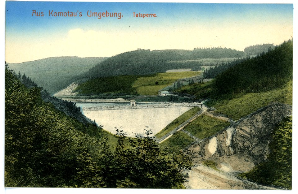 15561-Komotau-1913-Umgebung - Talsperre-Brück & Sohn Kunstverlag