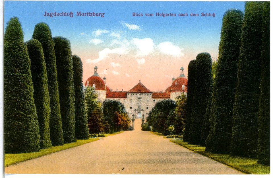 14692-Moritzburg-1912-Hofgarten und Schloß-Brück & Sohn Kunstverlag