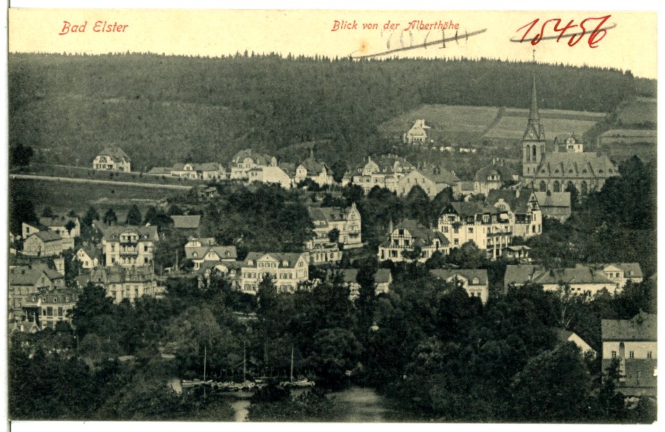 15351-Bad Elster-1913-Blick von der Alberthöhe-Brück & Sohn Kunstverlag