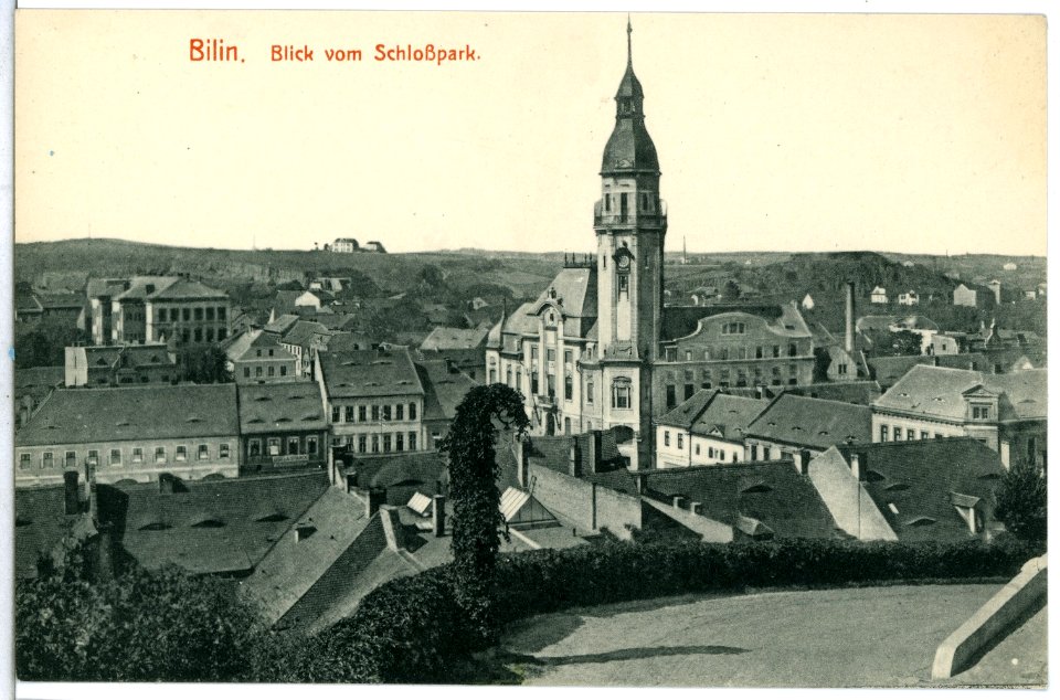 14293-Bilin-1912-Blick vom Schloßpark auf Bilin-Brück & Sohn Kunstverlag