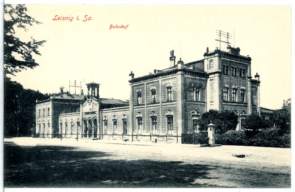 15205-Leisnig-1912-Bahnhof-Brück & Sohn Kunstverlag